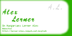 alex lerner business card